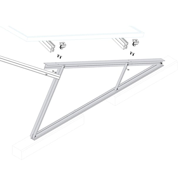 KIT STRUTTURA PER TETTI PIANI CONTACT KIT-01-KTV - 1 MODULO IN VERTICALE - immagine 2