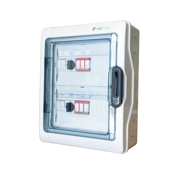 SECSUN QCM2602L QUADRO DI CAMPO 2 STRINGHE INDIPENDENTI 600 VDC LIGHT