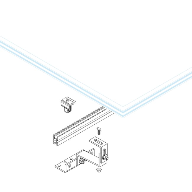 KIT STRUTTURA PER TETTI A FALDA CON COPPI E TEGOLE CONTACT KIT-04-STR3 - 4 MODULI IN VERTICALE - immagine 2